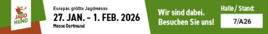 Banner der Messe "Jagd & Hund" in Dortmund