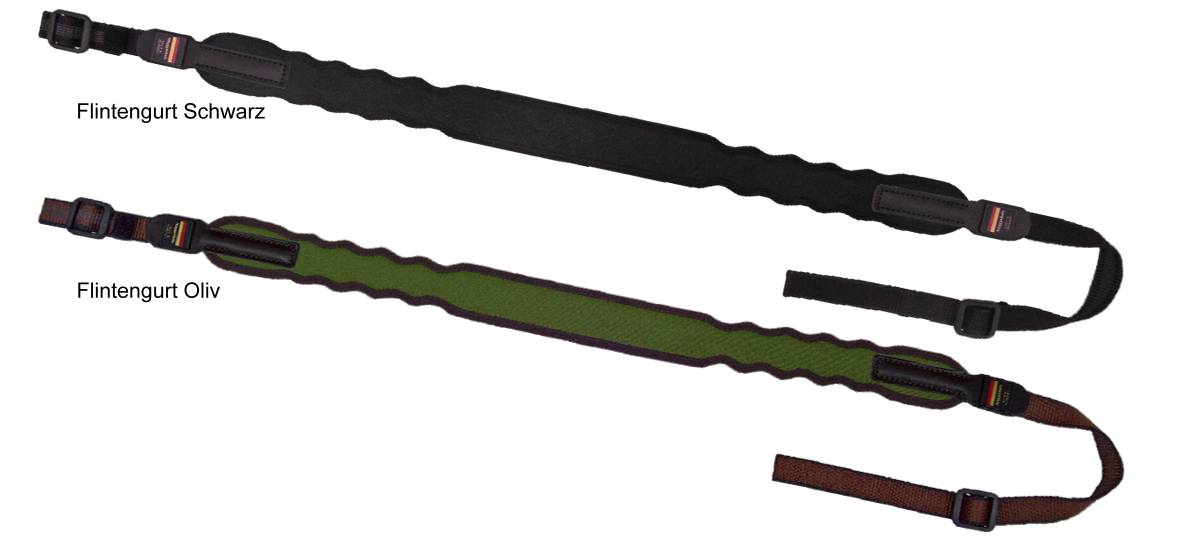 Flintengurt in schwarz und in oliv