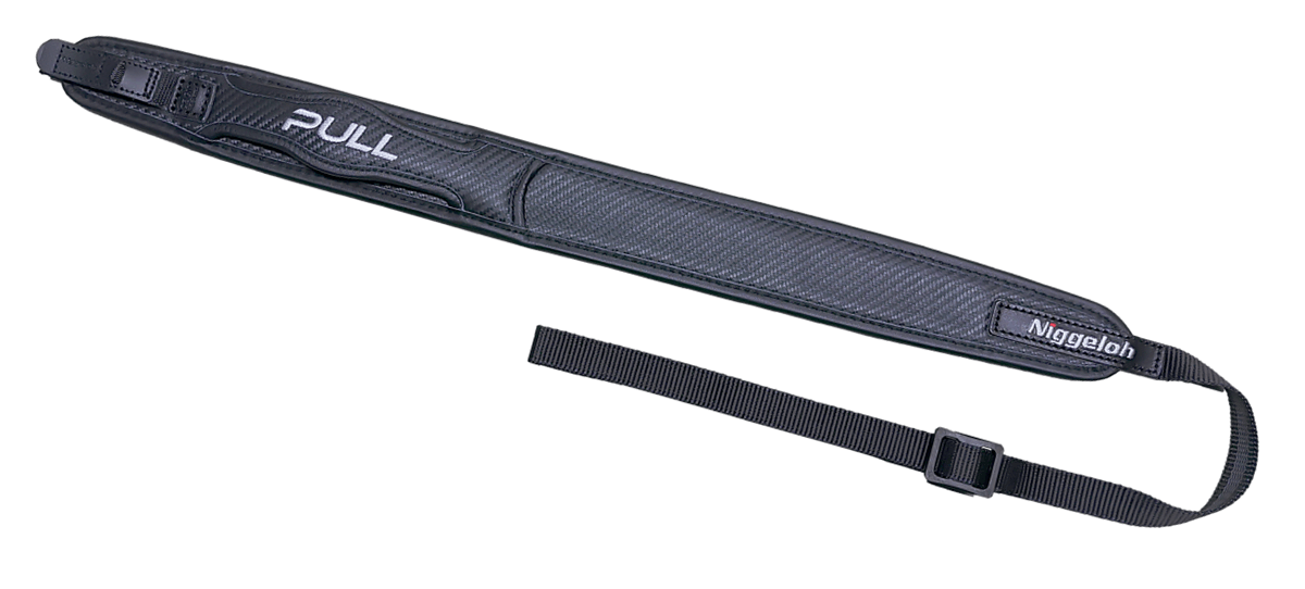 Gewehrgurt „PULL“ Leder CARBON mit Schnellverschlüssen