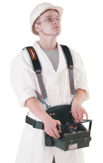 Tragegeschirr mit Karabinerhaken Vorderansicht